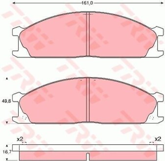 Тормозные колодки дисковые COTEC, комплект TRW GDB1017