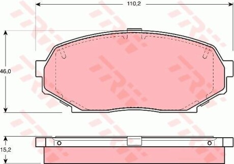 Тормозные колодки дисковые COTEC, комплект TRW GDB1028