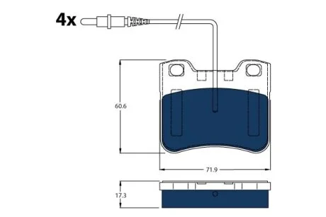Тормозные колодки дисковые, комплект TRW GDB1031BTE