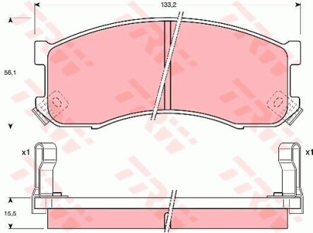 Тормозные колодки дисковые COTEC, комплект TRW GDB1037