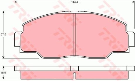 Тормозные колодки дисковые COTEC, комплект TRW GDB1042