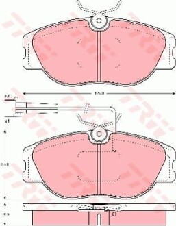 Тормозные колодки дисковые COTEC, комплект TRW GDB1052