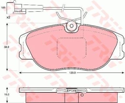 Тормозные колодки дисковые COTEC, комплект TRW GDB1058