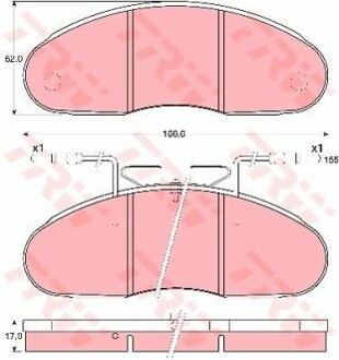 Тормозные колодки дисковые COTEC, комплект TRW GDB1069