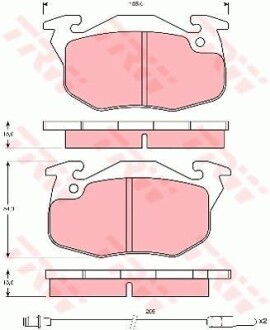 Тормозные колодки дисковые COTEC, комплект TRW GDB1079