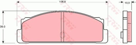 Тормозные колодки дисковые COTEC, комплект TRW GDB107