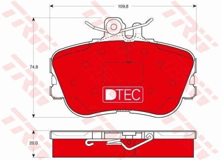 Тормозные колодки дисковые, комплект TRW GDB1094DTE