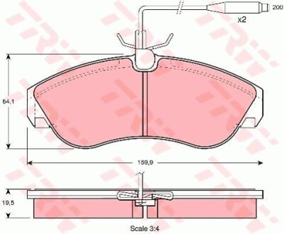 Тормозные колодки дисковые COTEC, комплект TRW GDB1106