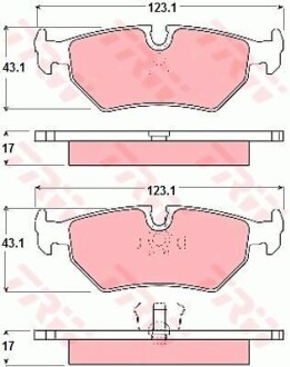 Тормозные колодки дисковые COTEC, комплект TRW GDB1109