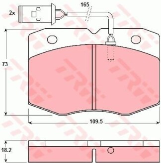 Тормозные колодки дисковые COTEC, комплект TRW GDB1111