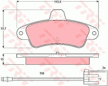 Тормозные колодки дисковые COTEC, комплект TRW GDB1112