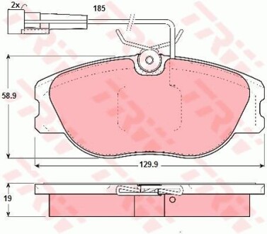 Тормозные колодки дисковые, комплект TRW GDB1117