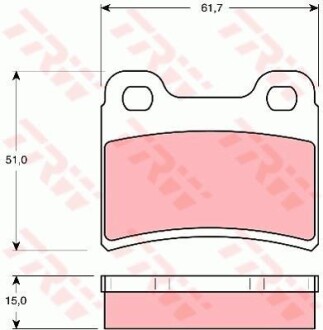 Тормозные колодки дисковые COTEC, комплект TRW GDB1124