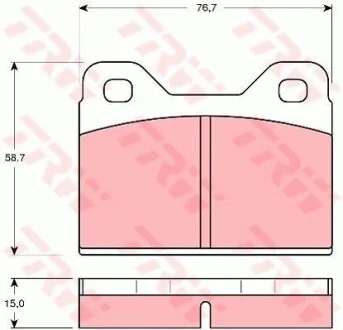 Тормозные колодки дисковые COTEC, комплект TRW GDB112