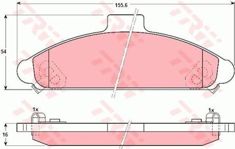 Тормозные колодки дисковые COTEC, комплект TRW GDB1136