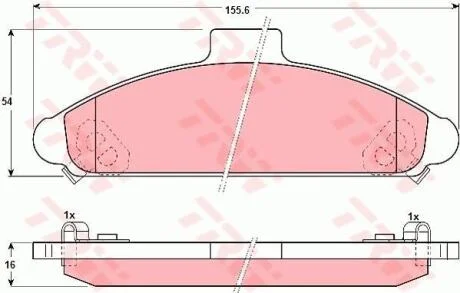 Тормозные колодки дисковые COTEC, комплект TRW GDB1136