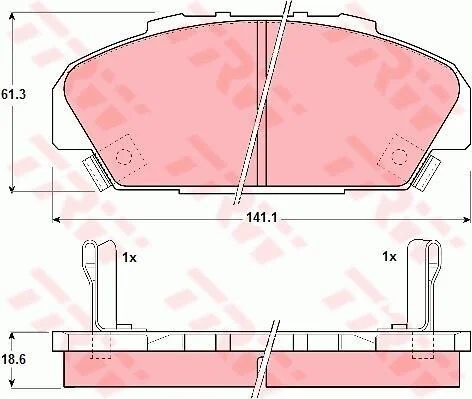 Тормозные колодки дисковые COTEC, комплект TRW GDB1137 (фото 1)