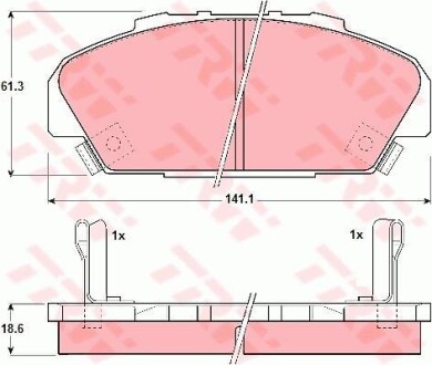 Тормозные колодки дисковые COTEC, комплект TRW GDB1137