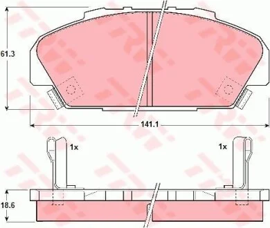 Тормозные колодки дисковые COTEC, комплект TRW GDB1137