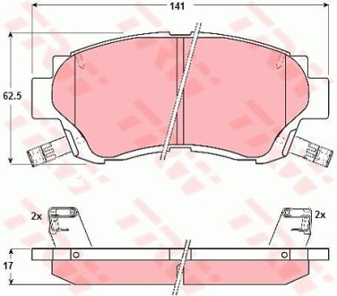 Тормозные колодки дисковые COTEC, комплект TRW GDB1142