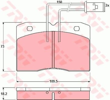 Тормозные колодки дисковые COTEC, комплект TRW GDB1152