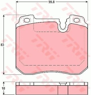 Тормозные колодки дисковые COTEC, комплект TRW GDB1161