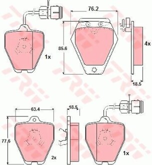 Тормозные колодки дисковые COTEC, комплект TRW GDB1162