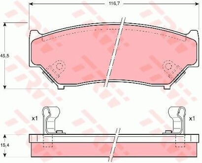 Тормозные колодки дисковые COTEC, комплект TRW GDB1174