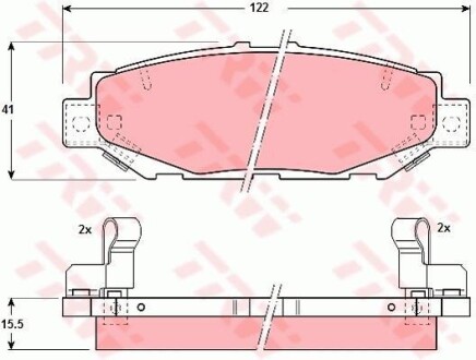 Тормозные колодки дисковые COTEC, комплект TRW GDB1185