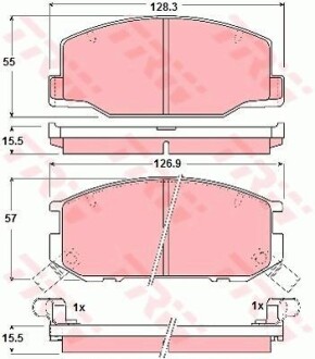 Тормозные колодки дисковые COTEC, комплект TRW GDB1190