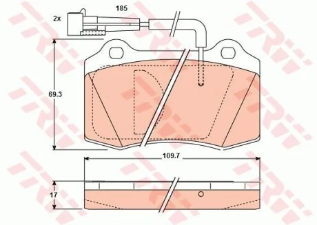 Тормозные колодки дисковые COTEC, комплект TRW GDB1191