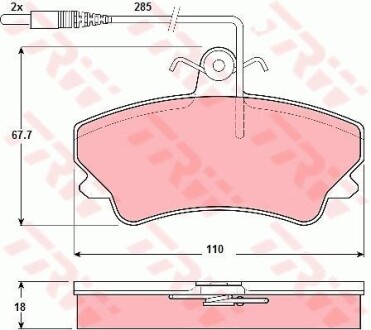 Тормозные колодки дисковые COTEC, комплект TRW GDB1203