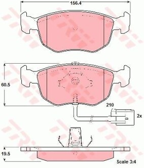 Тормозные колодки дисковые COTEC, комплект TRW GDB1213