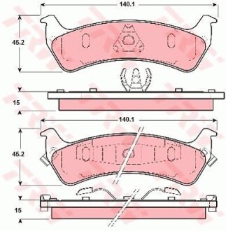 Тормозные колодки дисковые COTEC, комплект TRW GDB1238