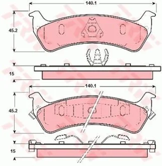 Тормозные колодки дисковые COTEC, комплект TRW GDB1238