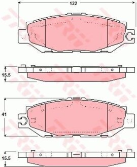 Тормозные колодки дисковые COTEC, комплект TRW GDB1240