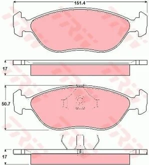Тормозные колодки дисковые COTEC, комплект TRW GDB1246