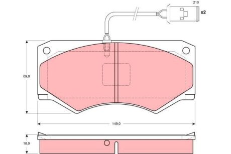 Тормозные колодки дисковые COTEC, комплект TRW GDB1248