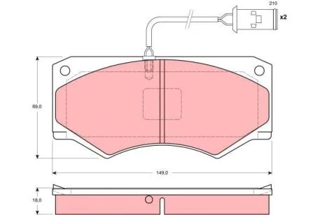 Тормозные колодки дисковые COTEC, комплект TRW GDB1248