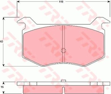 Тормозные колодки дисковые COTEC, комплект TRW GDB1256