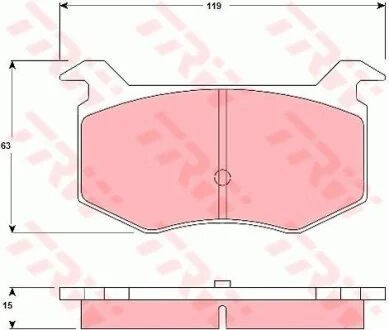 Тормозные колодки дисковые COTEC, комплект TRW GDB1256