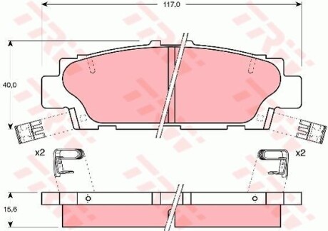 Тормозные колодки дисковые COTEC, комплект TRW GDB1257