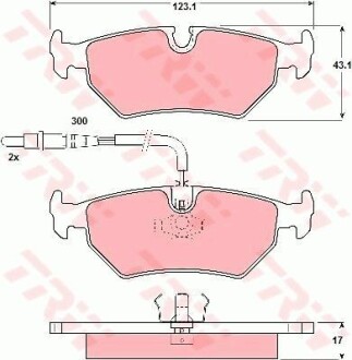 Тормозные колодки дисковые COTEC, комплект TRW GDB1258