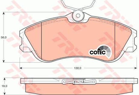 Тормозные колодки дисковые COTEC, комплект TRW GDB1295