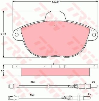 Тормозные колодки дисковые COTEC, комплект TRW GDB1301