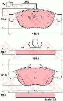 Тормозные колодки дисковые COTEC, комплект TRW GDB1337
