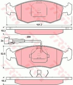 Тормозные колодки дисковые COTEC, комплект TRW GDB1341