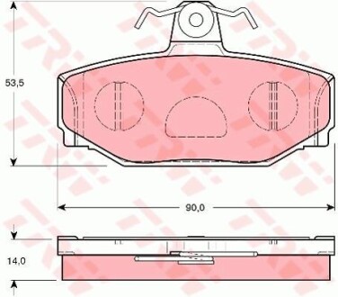 Тормозные колодки дисковые COTEC, комплект TRW GDB1377