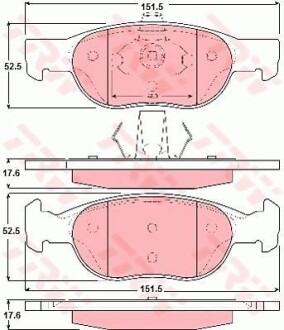 Тормозные колодки дисковые COTEC, комплект TRW GDB1382