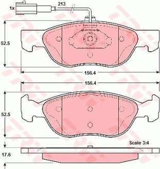 Тормозные колодки дисковые COTEC, комплект TRW GDB1387